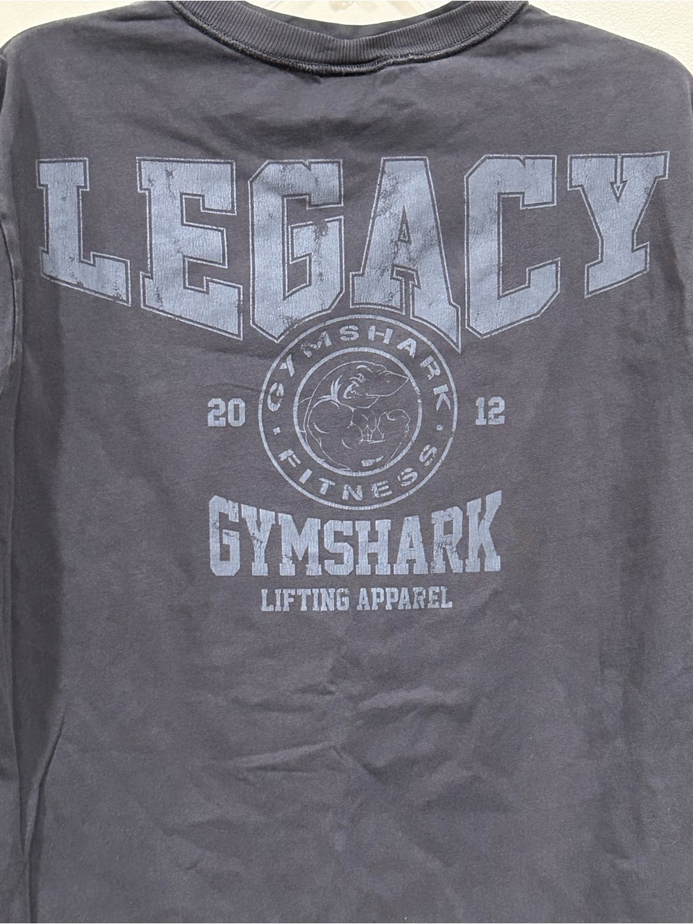 Gymshark Black Long-Sleeve Crewneck Tee Size Large - Picture 5 of 7